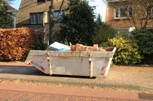 Recycling center in Barnet processing old furniture